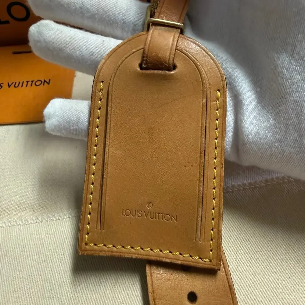 Louis Vuitton Vachetta Leather Luggage Tag and Poignet Authentic NO BOX - Picture 5 of 12